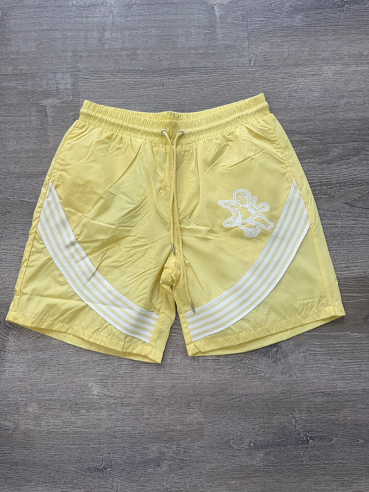 StyleGods Angel Nylon Shorts - yellow
