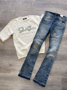 StyleGods Signature Script Crew - Cream/Olive