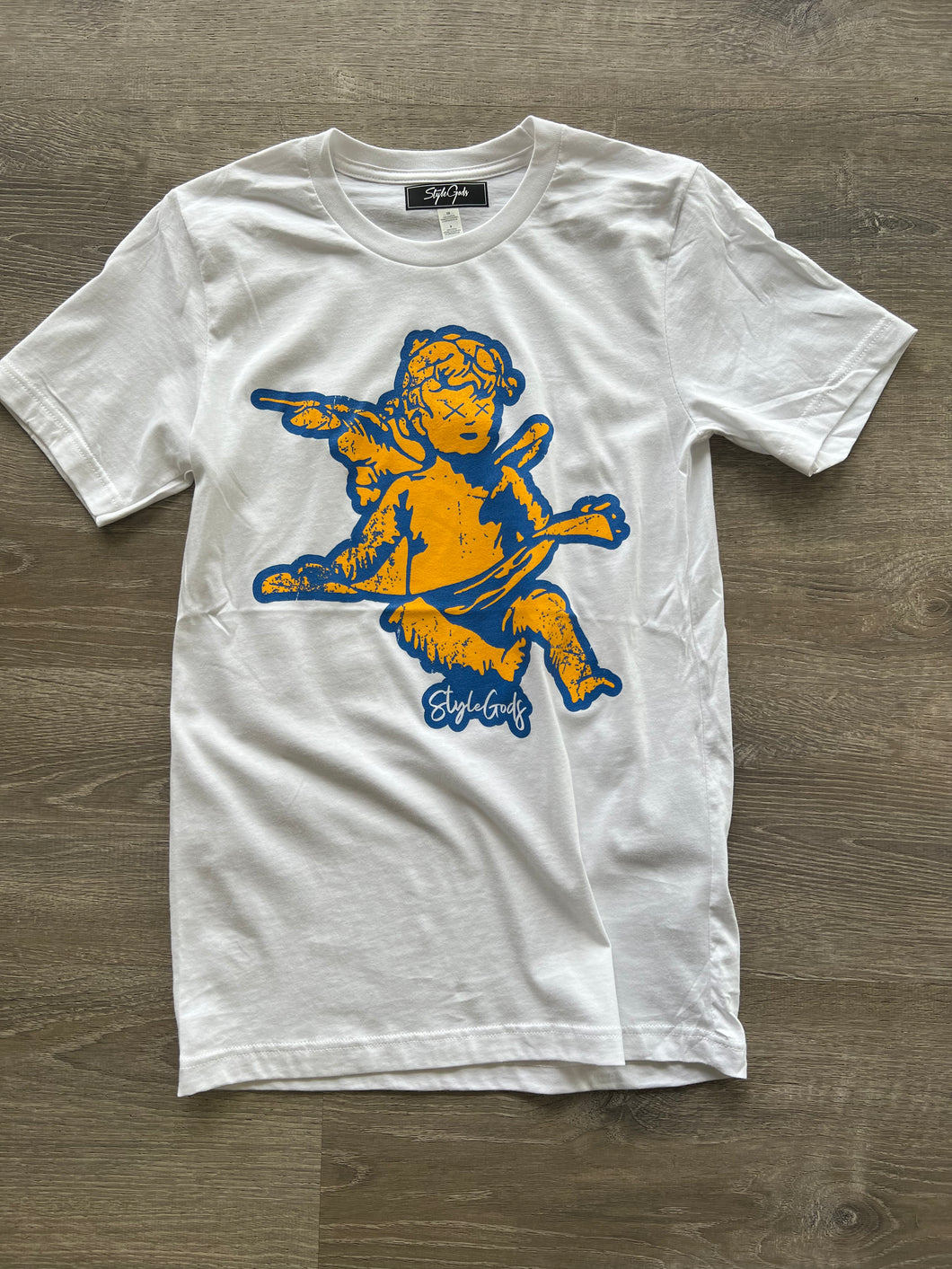 StyleGods Distressed Angel - White/Gold/Royal