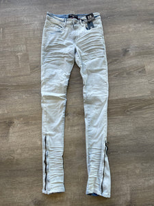 Arketype - Rip and Repair Denim STACKED FIT w/ Zipper P2340 Ice Blue Tint