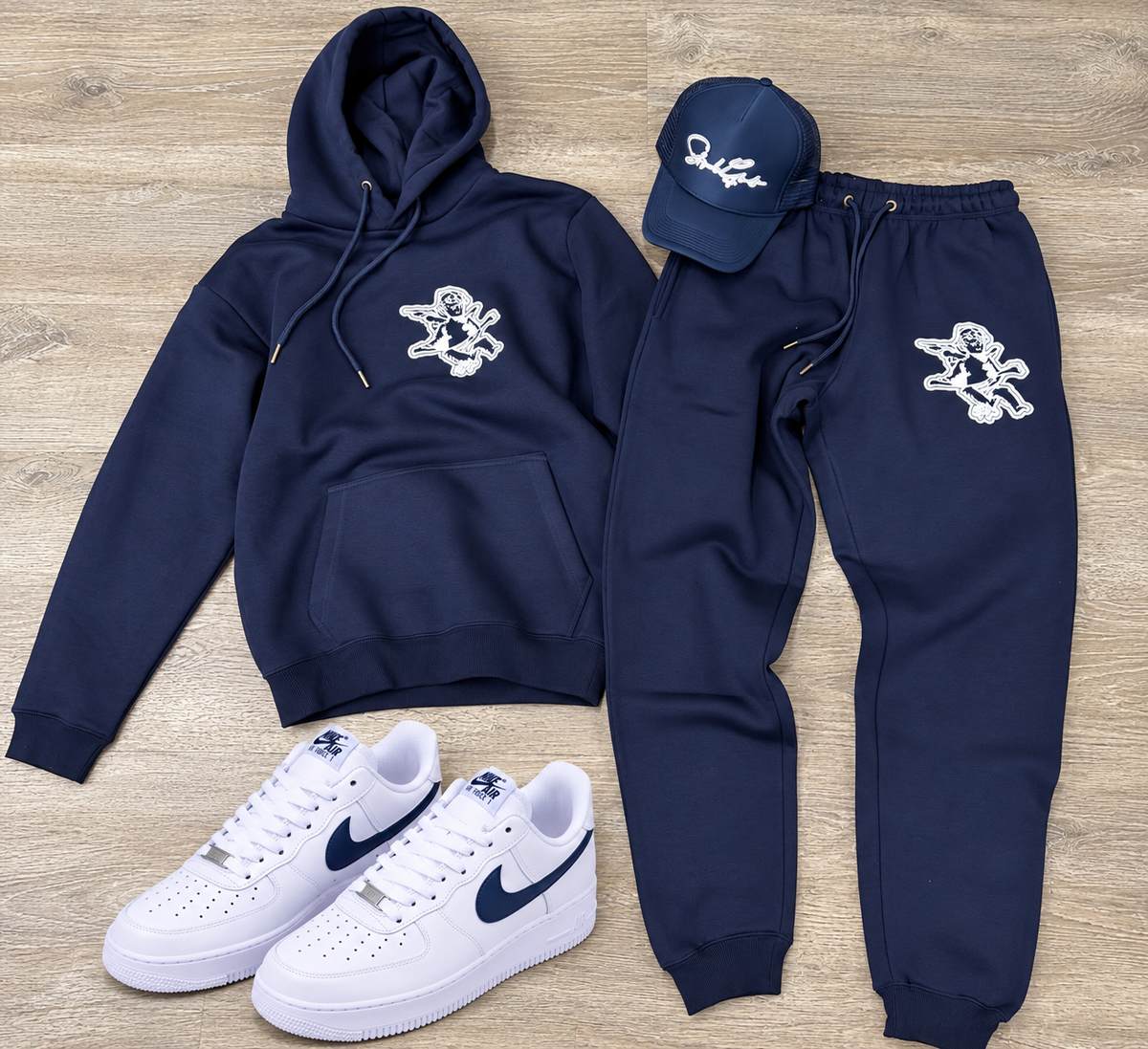 StyleGods Pullover Jogging Suit Navy