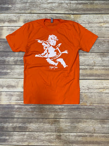 StyleGods Angel T Shirt Orange/White